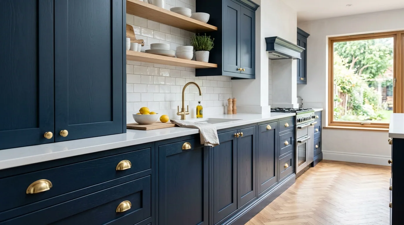 The finished result of professional cabinet painting: the completed work looking clean, correct and — Pueblo, CO