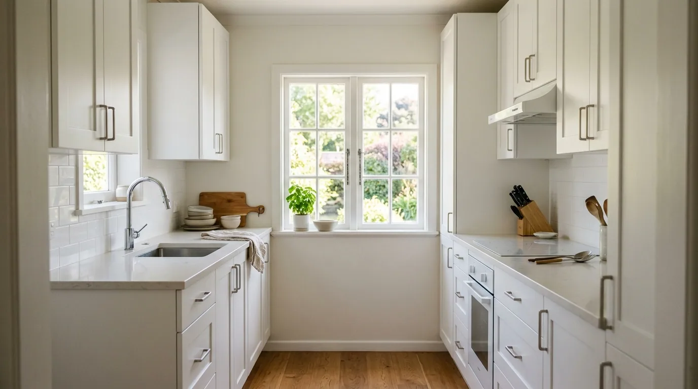 The finished result of professional cabinet painting: the completed work looking clean, correct and — Pueblo, CO