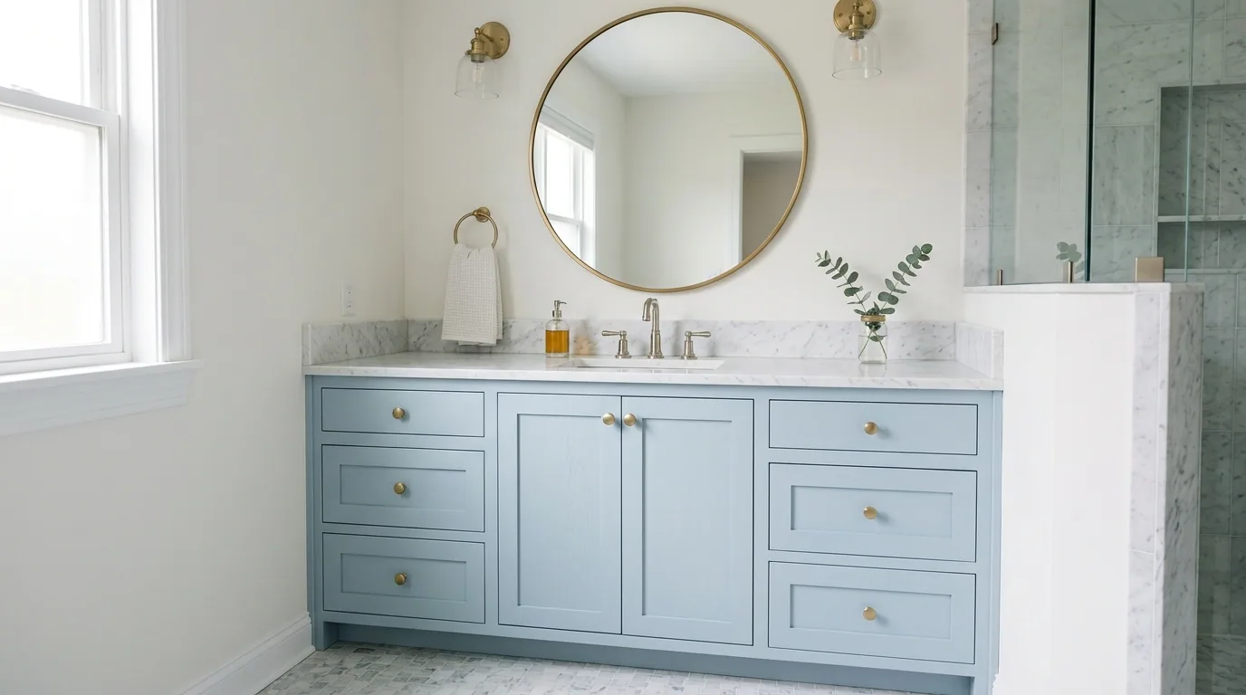 The finished result of professional cabinet painting: the completed work looking clean, correct and — Pueblo, CO